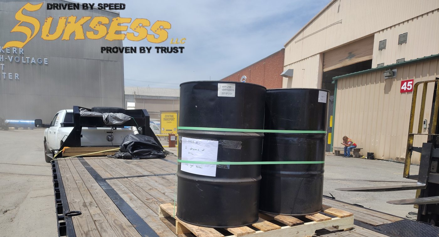 Suksess LLC HotShot flatbed with industrial drums - Canonsburg, Pennsylvania